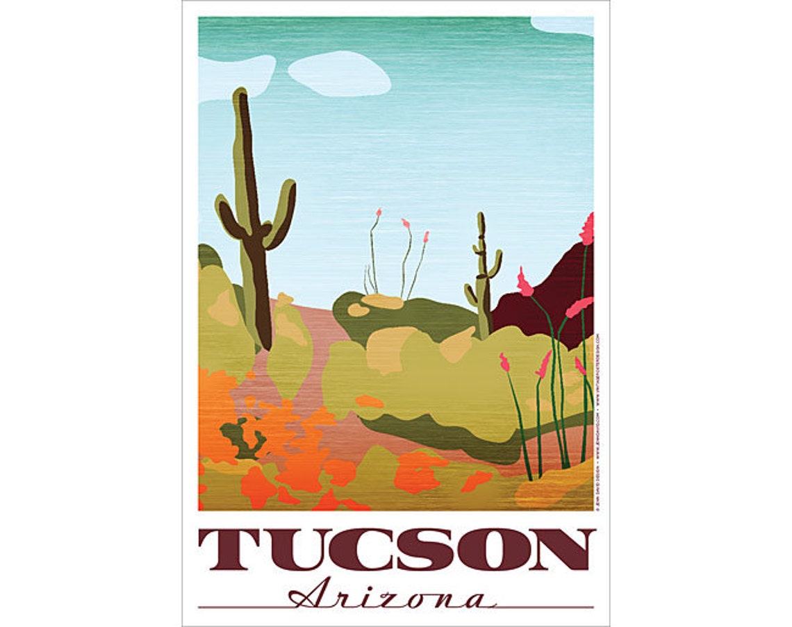 Tucson Arizona Poster Etsy