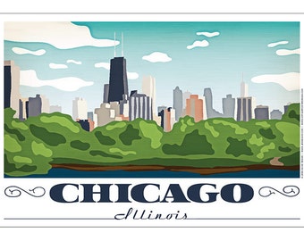 Chicago Skyline Poster