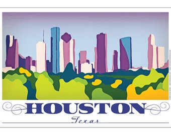 Houston Skyline Poster