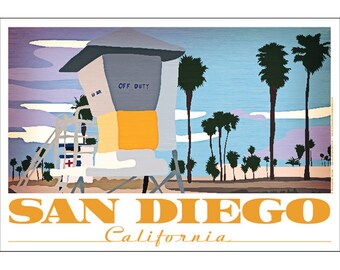 San Diego, California Lifeguard Tower Poster