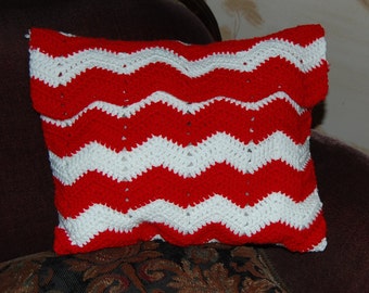 Crochet Chevron Pillow