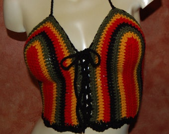 Crochet Rasta Festival Top