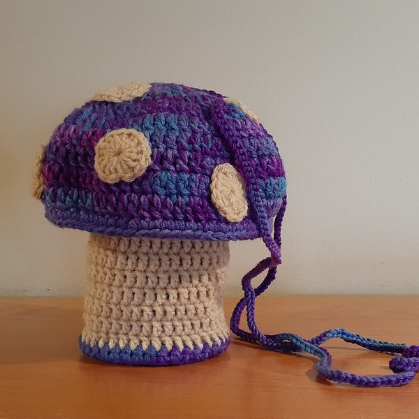 Crochet Mushroom Drawstring Bag Pattern Etsy