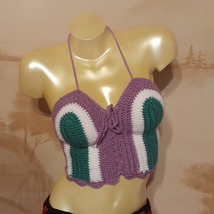 Crochet Genderqueer Flag Pride Festival Top