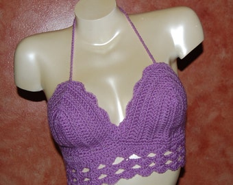 Crochet Festival Top with 3 Row Scallops