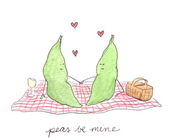Peas Be Mine Greeting Card