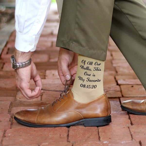 Father of the Bride Socks, Custom Dress Socks for Dad, Mens Bride Gift for Father of the Bride, Gift Personalized with Wedding Date