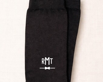 Personalized Wedding Party Socks • Three Letter Monogram Groomsmen Socks • Custom Groom Socks