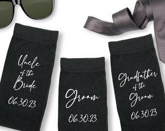 Personalized Wedding Party Socks, Groomsmen Gift