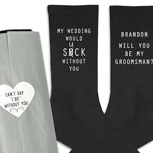 Personalized Groomsmen Proposal Socks: Funny Wedding Party Gift