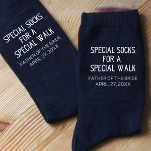Personalized Father of the Bride Socks: Navy Wedding Keepsake