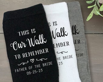 GIft for Father of the Bride, Personalized Father of the Bride, Personalized Wedding Socks for Dad, Dad Wedding Gift, From Bride to Dad