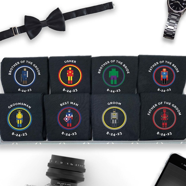 Super Heroes Fan Art Inspired Personalized Groomsmen Socks, Customized Comic Hero Wedding Socks, Groomsmen Wedding Socks from Men