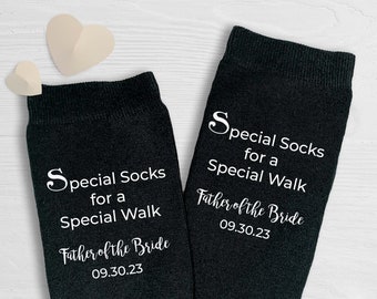 Chaussettes personnalisées du père de la mariée, cadeau de la mariée à papa, cadeau du père de la mariée, mariage de papa, chaussettes spéciales pour une promenade spéciale