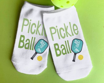 Funny Pickleball Y'all Ankle Socks – Comfy Cotton Game Day Gift