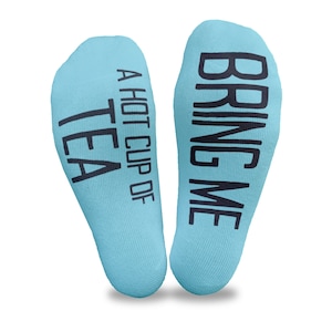 If You Can Read This Bring Me a Cup of Tea, Funny Gifts for the Tea Lover, Fun Socks as a Gift for Him and Her, Funny Novelty Tea Socks