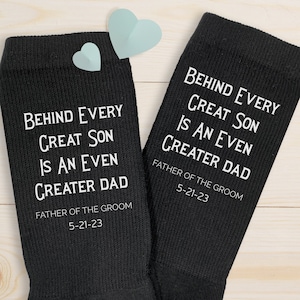 Father of the Groom Wedding Socks, Personalized Socks Make the Perfect Father of the Groom Gift with the Wedding Date Added