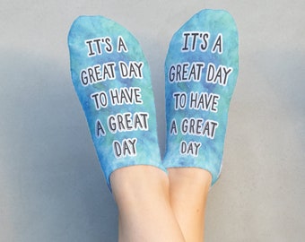 Inspirational Words Printed on Socks, Positive and Inspirational Quote, Positive Affirmations, Fun Gift for Best Friend, Celebration