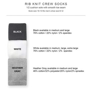 Custom printed brother of the bride gift socks personalized with a name and date make a fun gift for the brides brother digitally printed on rib knit crew socks available in black, white, or heather gray.