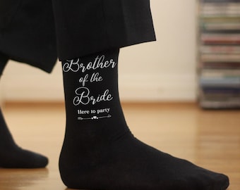 Wedding Party Socks with Funny Sayings, Brother of The Bride and Groomsmen Socks, Best Value Wedding Theme Socks for Each Wedding Role