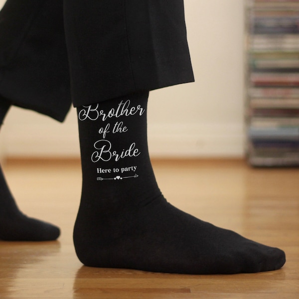 Wedding Party Socks with Funny Sayings, Brother of The Bride and Groomsmen Socks, Best Value Wedding Theme Socks for Each Wedding Role