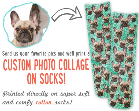 Print dogs face on socks top