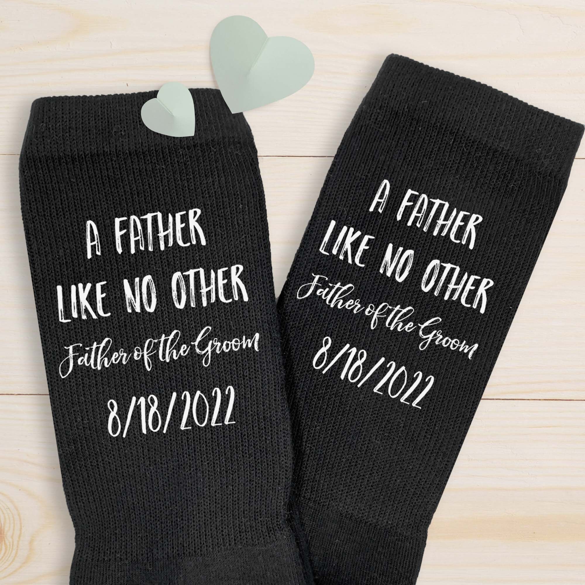 Father of the Groom Gift of Personalized Wedding Socks, Father of the Groom  Gift From Groom, Custom Dad Wedding Socks for Groom's Father 