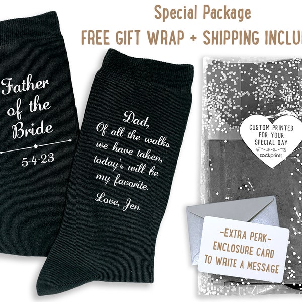 Personalized Father of the Bride Socks: Wedding Day Gift