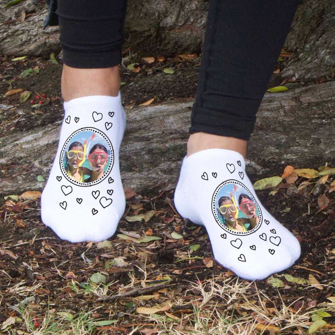 Custom Printed Cool Socks With a Person's Face Printed on Socks No Show ...