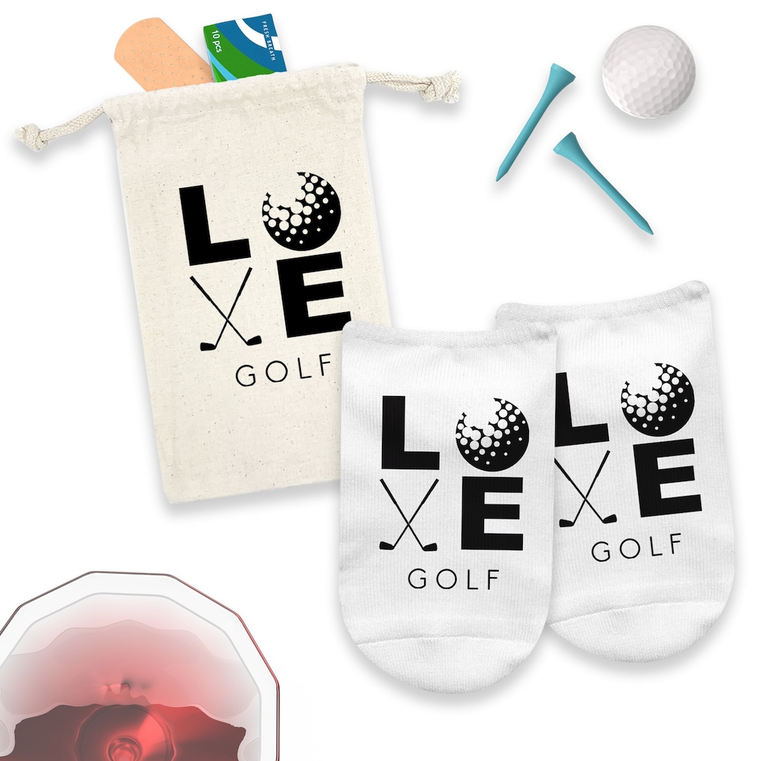 Love Golf Goodie Gift Bag With a Pair of Golf Novelty Socks Etsy