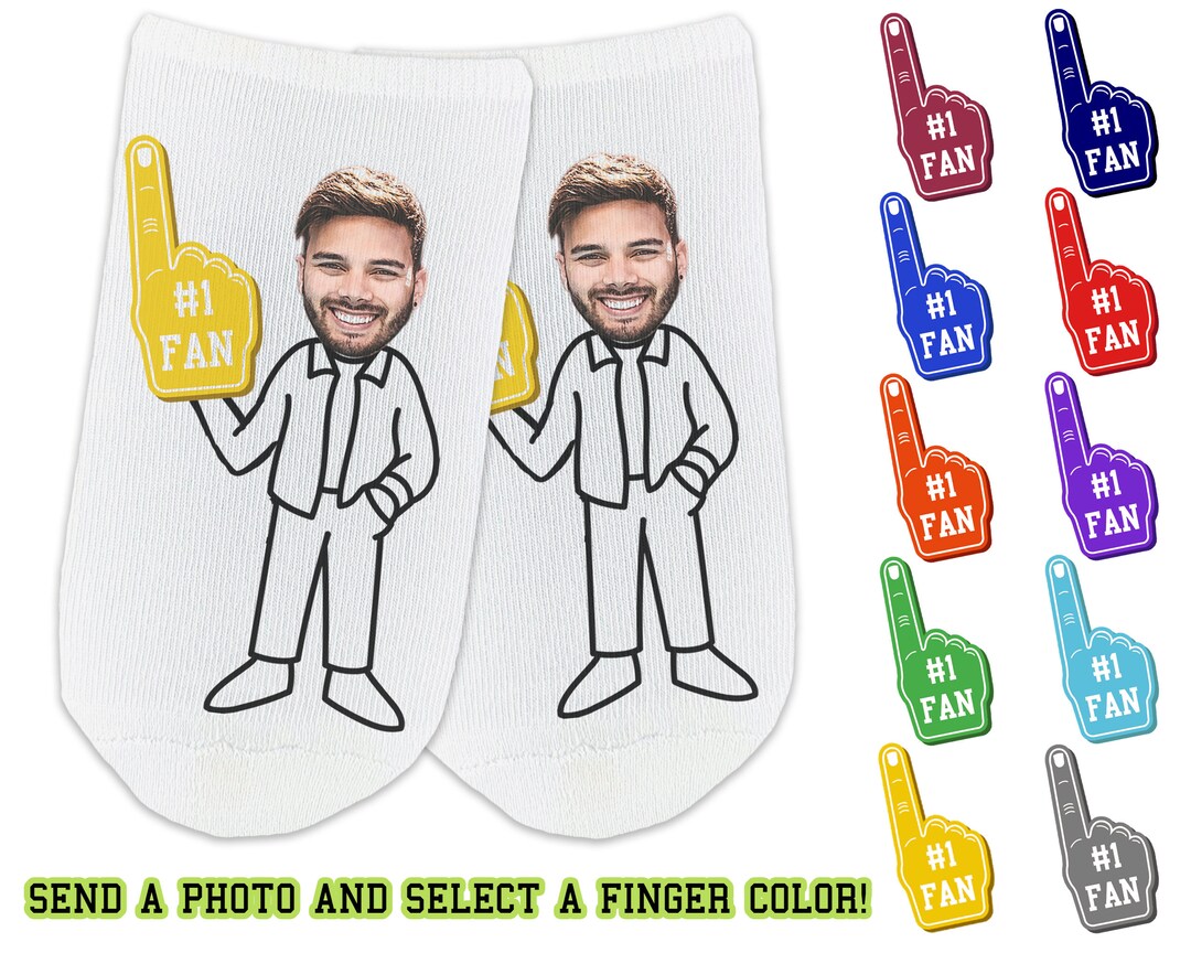 Personalized Photo Socks for Him, Custom Photo Gifts, Football Gift