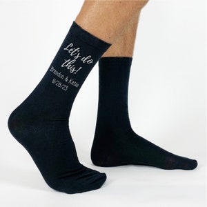 Customized Wedding Socks for the Groom, Personalize a Pair of Wedding ...