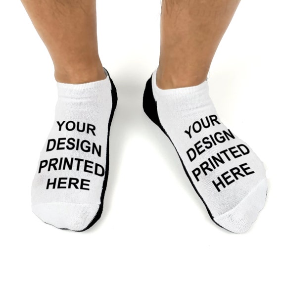 Design Your Own Custom Printed No Show Gripper Socks, Customized