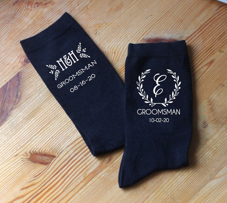 Custom Printed Socks for the Wedding Party Mens Dress Socks | Etsy