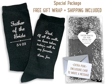 Personalized Father of the Bride Socks: Wedding Day Gift