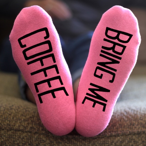 Calzini Divertenti Per Amanti Del Caffè - Con Scritta 'Se Puoi Leggere Questo Portami Un Caffè', In Cotone, Regalo Ideale