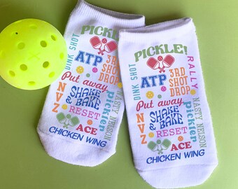 Funny Pickleball Socks: No Show Socks for Women