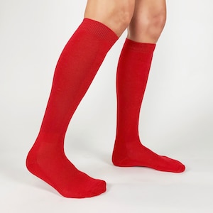 SALE! 2 Pairs for 7 – Cotton Knee High Socks for Men & Women, Sport Socks, Solid Color, Everyday Wear, Assorted Colors, Unisex Knee Socks