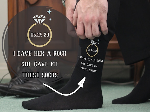  Custom Groomsmen Socks for Wedding Gifts - Personalized Groom  Socks Best Men Socks Gifts Funny Dress Socks for Men (Adult size, Black) :  Clothing, Shoes & Jewelry