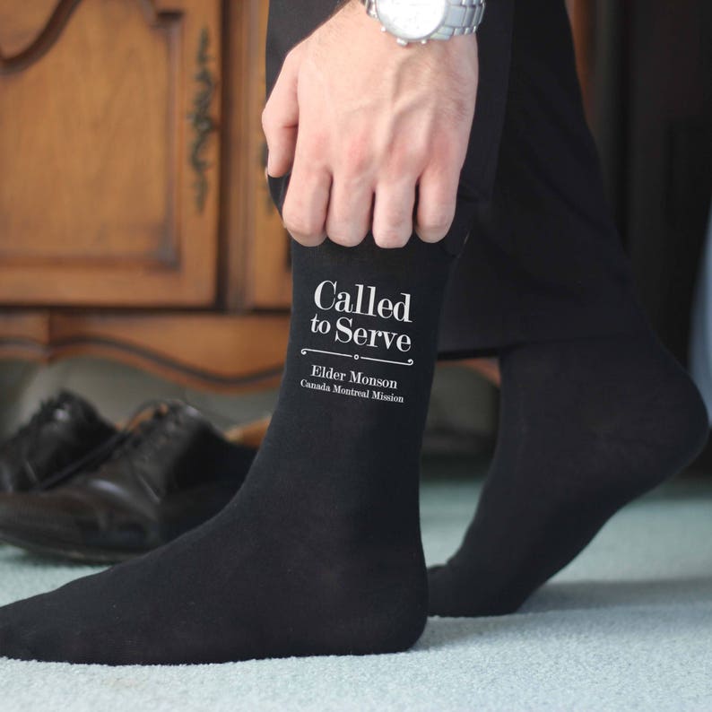Custom Printed and Personalized Socks for LDS Missionary | Etsy