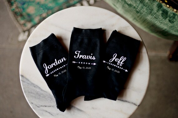 Groomsmen Socks Mens Dress Socks Personalized and Custom | Etsy