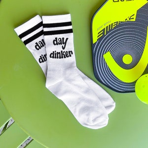 Funny Pickleball Socks: Day Dinker Crew Socks