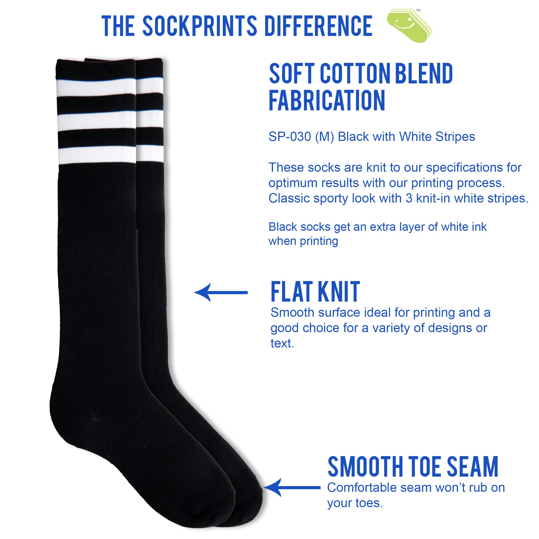 Baby boys knee high socks with flat toe seam for sensitive feet 