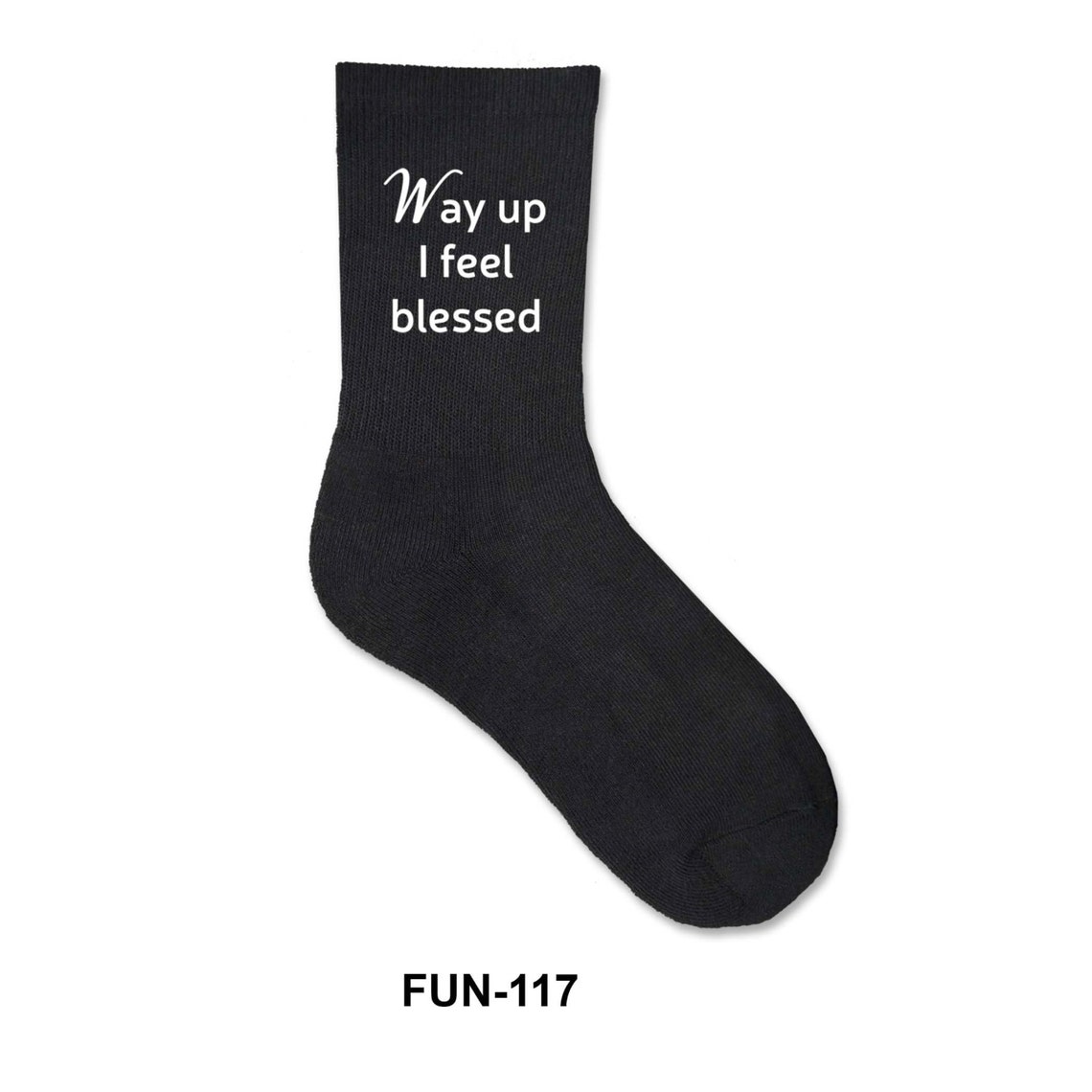Way Up I Feel Blessed Custom Printed Socks Mens Socks for a Etsy