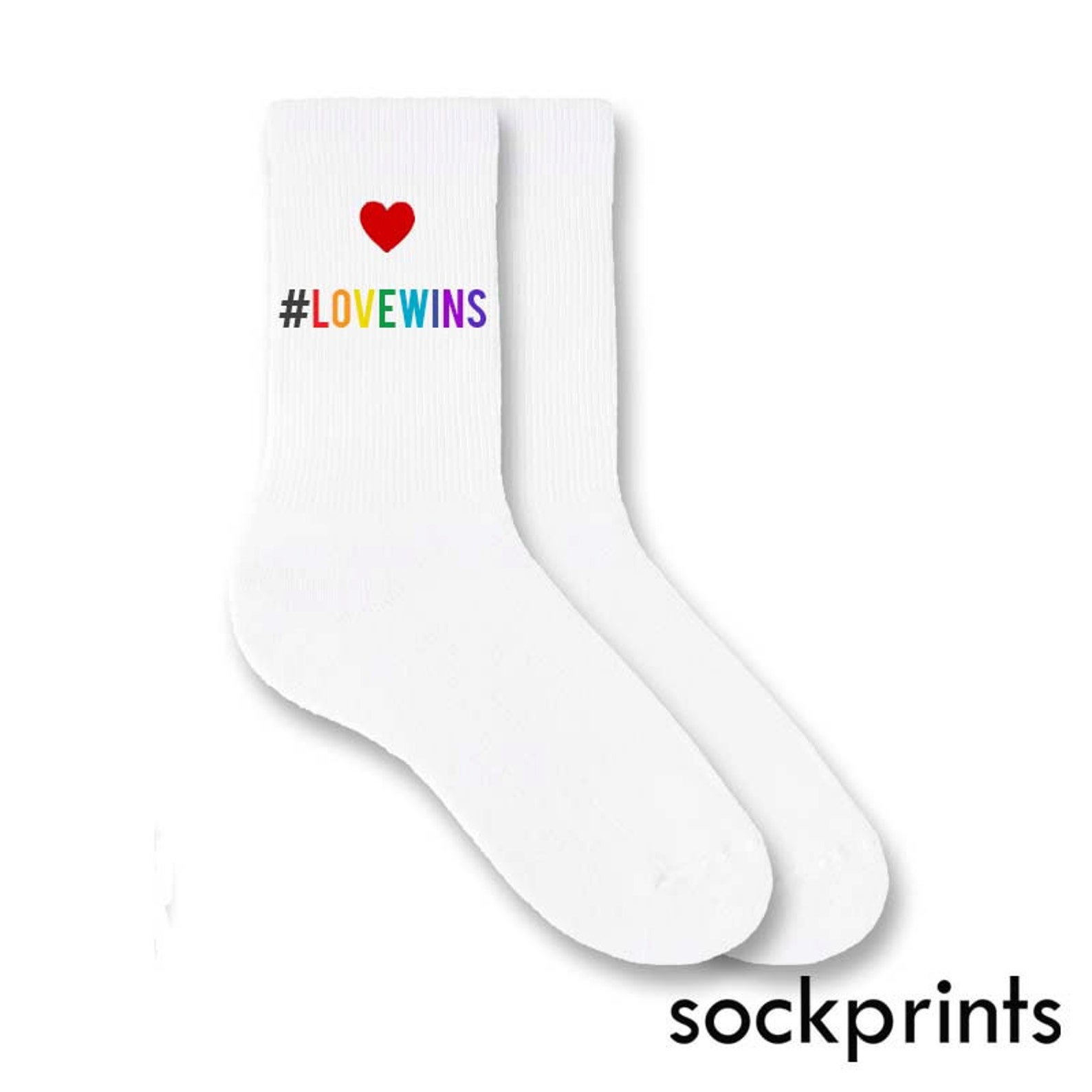 Love Wins Custom Printed Socks for LGBTQ Gifts Novelty Socks Etsy