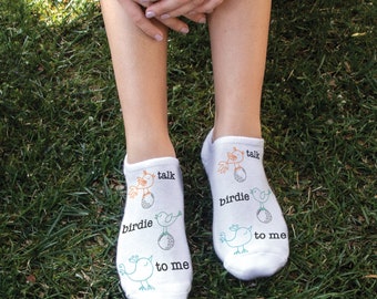 Talk Birdie to Me Golf Socks: Fun Golfing Gift