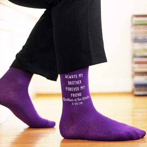 Brother of the Bride Gift Socks Personalized With a Name and Etsy