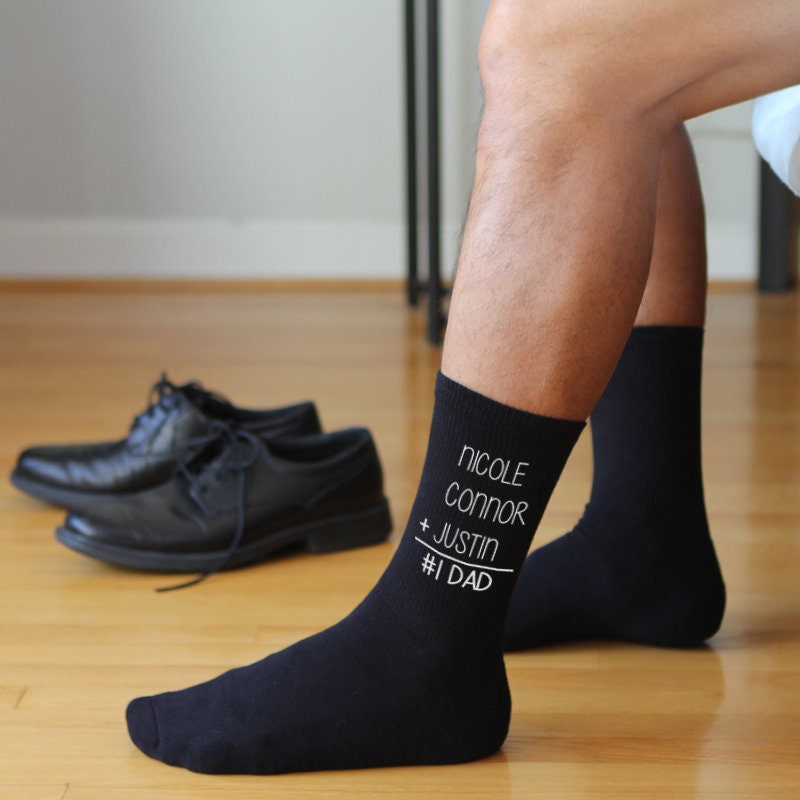 Kids or Pets Names Equal 1 Dad Custom Printed Novelty Socks | Etsy