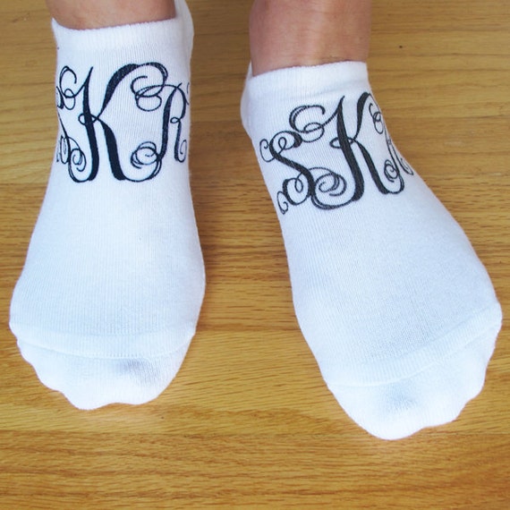 Personalized No Show Socks With Xmas Letter M Initial Monogram Print For Women Men Personalized No Show Socks With Xmas Letter M Initial Monogram Print For Women Men