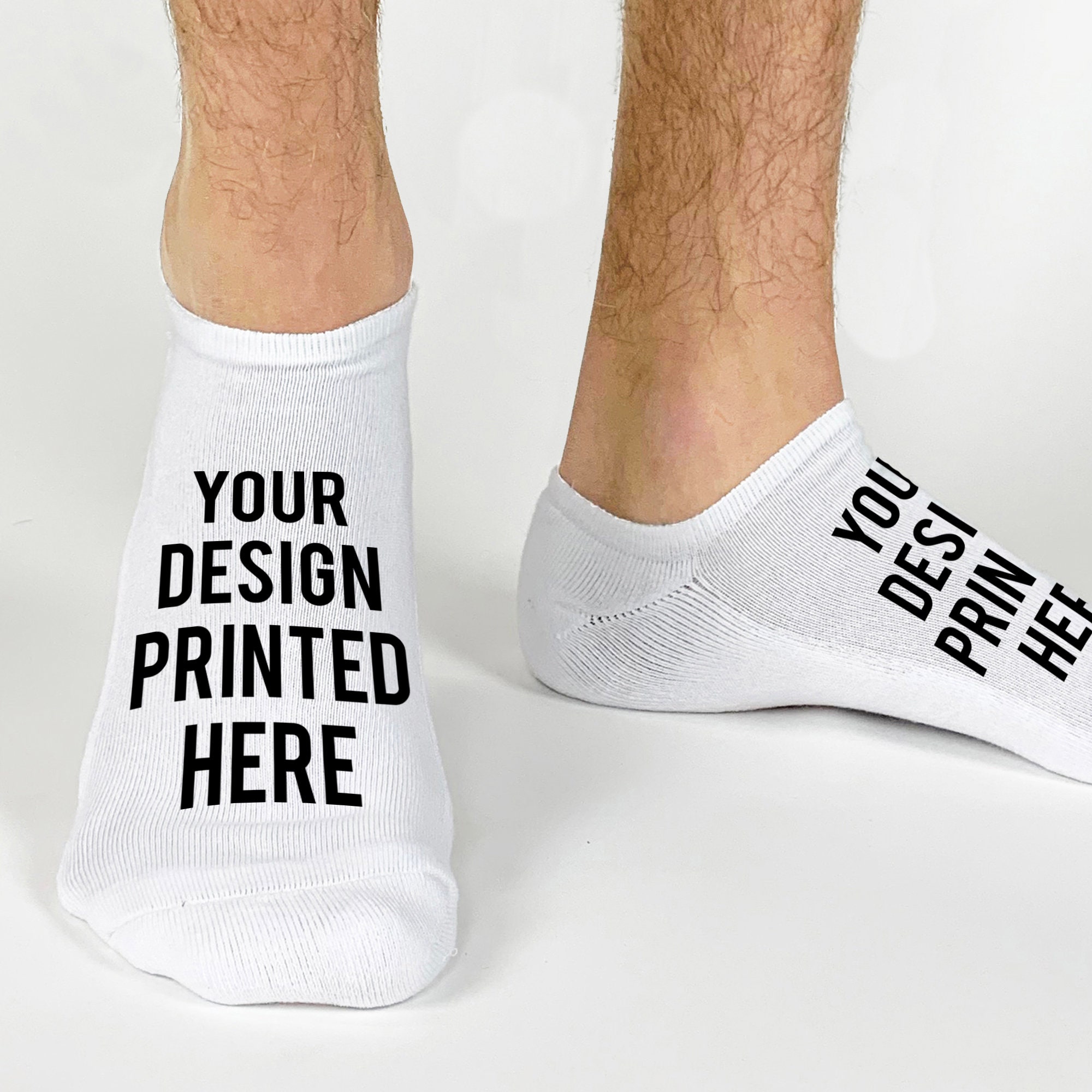 Custom and Personalized No Show Socks for Men, Cool Socks to Add